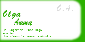 olga amma business card